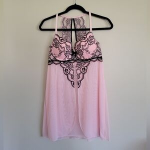 la Vie en Rose Push-up Babydoll Chemise